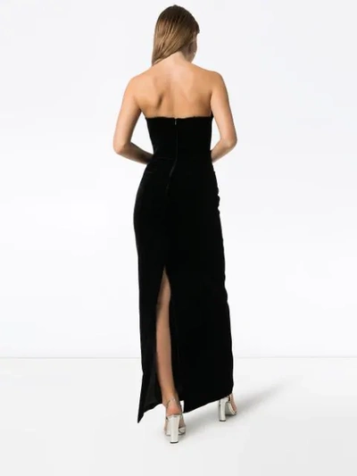 Shop Michael Lo Sordo Jessica Sweetheart Evening Gown In  Black