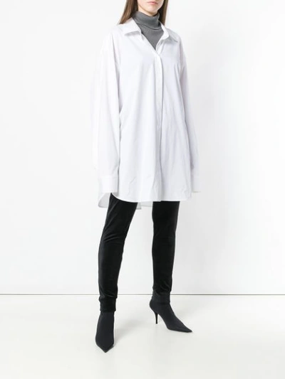 Shop Irina Schrotter Oversized Shirt - White