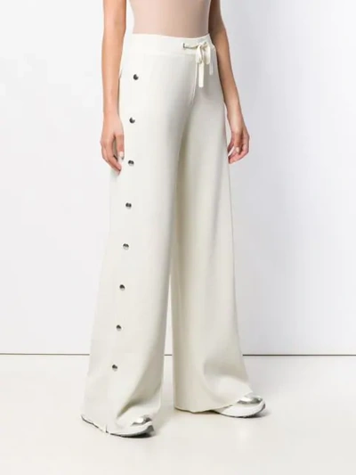 Shop Mrz Snap-fastening Trousers In White