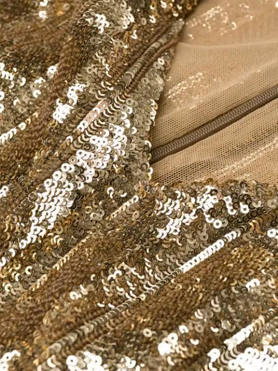 Shop Amen Sequin Embellished Dress In Gold