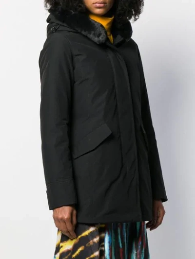 Shop Woolrich Padded Parka Coat In Black