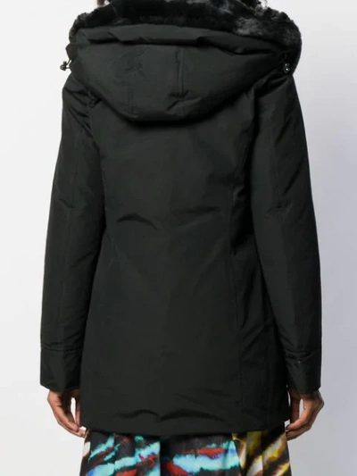 Shop Woolrich Padded Parka Coat In Black