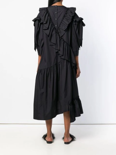 Shop Simone Rocha Ruffle Bow Dress In Black