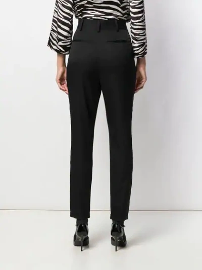 Shop Saint Laurent High-waisted Tailored Trousers In Black