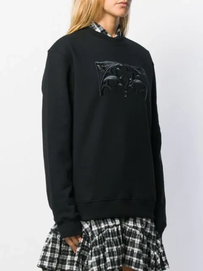 Shop Jw Anderson Gates Embroidered Sweatshirt In Black