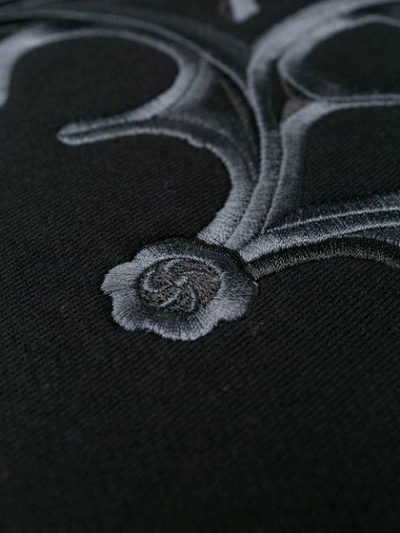 Shop Jw Anderson Gates Embroidered Sweatshirt In Black