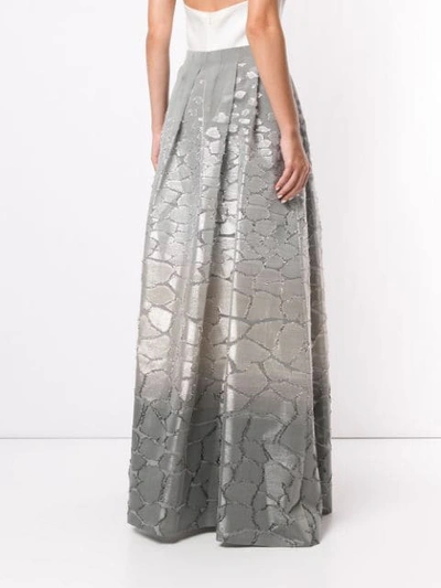Alberta Ferretti Metallic Threading A-line Skirt In Grey