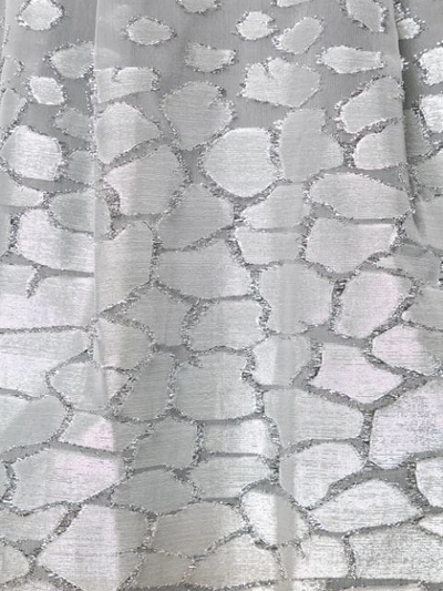 Alberta Ferretti Metallic Threading A-line Skirt In Grey