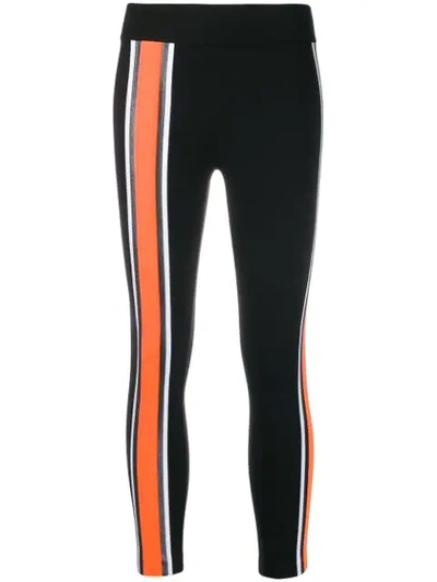 Shop No Ka'oi Striped Compression Leggings In Black