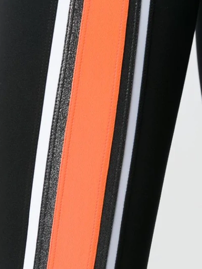 Shop No Ka'oi Striped Compression Leggings In Black