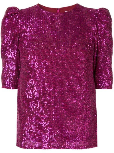 Shop Rachel Gilbert Nancy Embellished Top In Purple