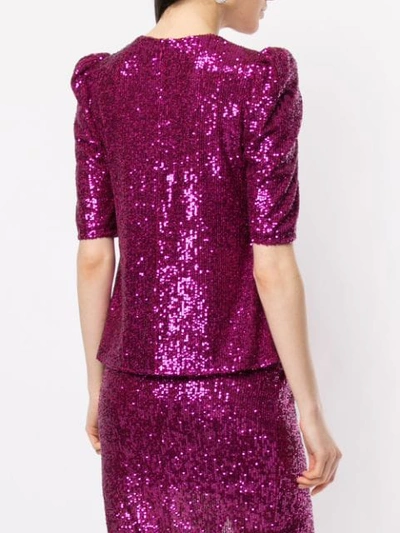 Shop Rachel Gilbert Nancy Embellished Top In Purple