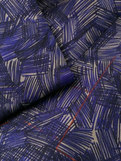 Shop Rohka Stroke Print Trousers In Blue