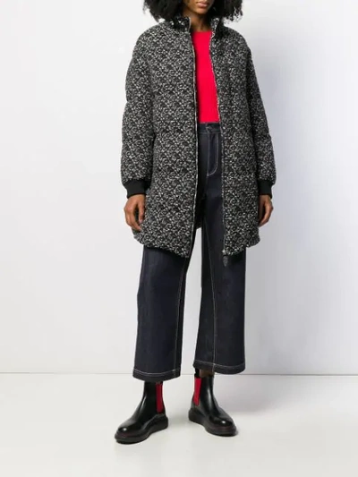 Shop Giambattista Valli Tweed Puffer Jacket In Black