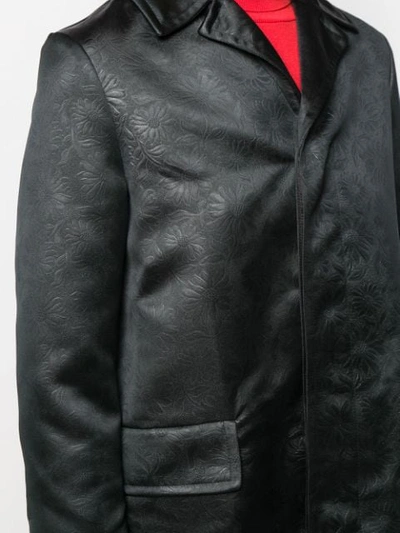 Shop Marni Floral Jacquard Jacket In Van99 Black