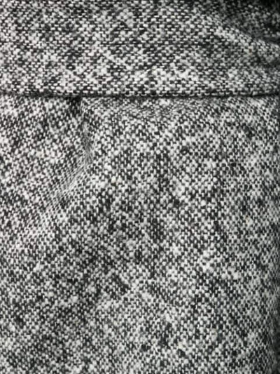 Shop Stella Mccartney Melange Knit Wool Coat In Black