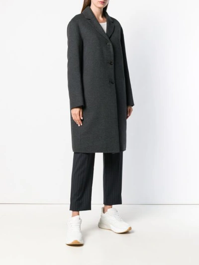 Shop Max Mara 's  Relaxed Chesterfield Coat - Grey
