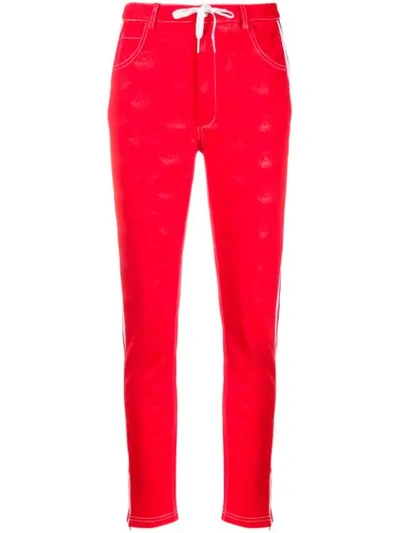 Shop Fiorucci X Adidas All Over Angels Trackpants In Red