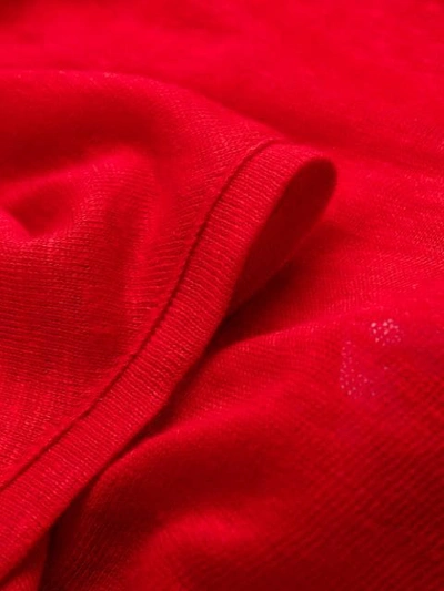 Shop Bellerose Slim-fit Linen T-shirt In Red
