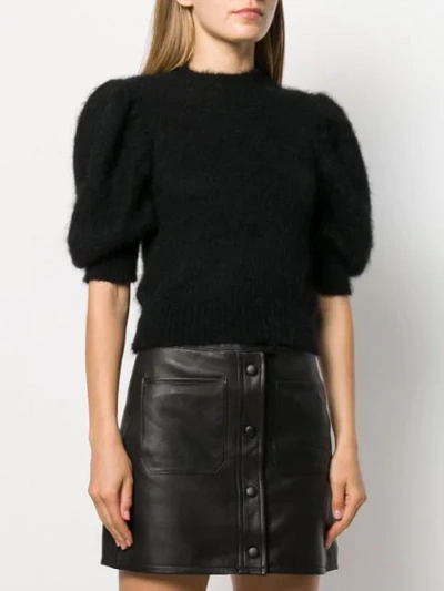 Shop Wandering Puff Sleeves Jumper In Black