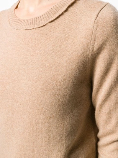 Shop Allude Round Neck Sweater In Neutrals