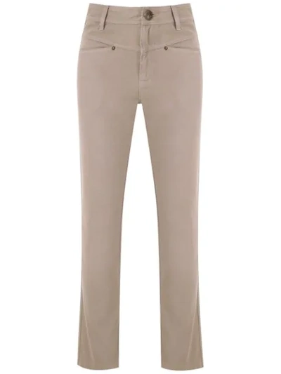 Shop Andrea Bogosian Pomodoro Cropped Trousers In Sable