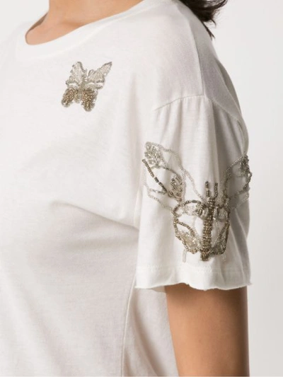 Shop Andrea Bogosian Embroidered T In White