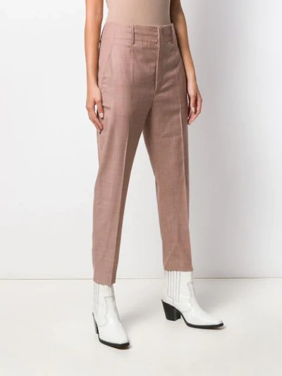 Shop Isabel Marant Étoile Straight-leg Tailored Trousers In Pink