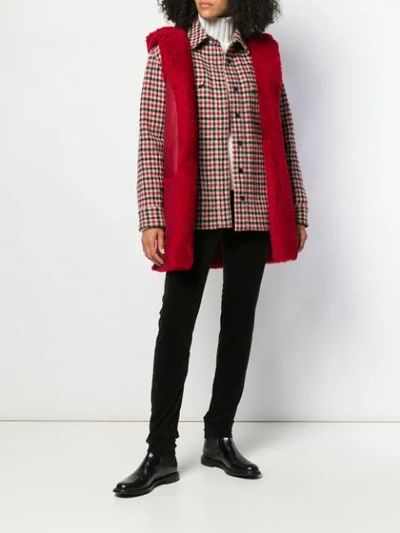 Shop Holland & Holland Gilet-style Coat In Red