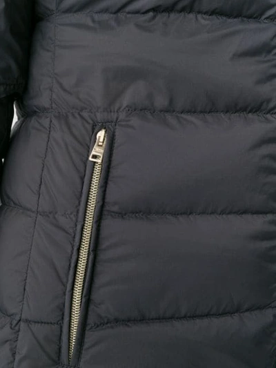 Shop Herno Padded Zipped Coat - Grey