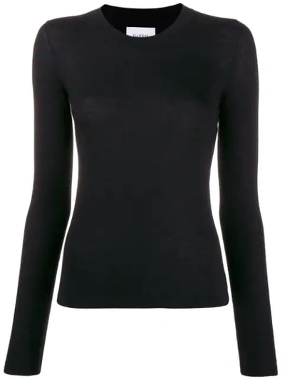 Shop Barrie Round-neck Cashmere Jumper In Black