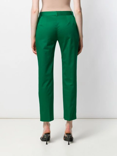 Shop Dolce & Gabbana Cropped Chino Trousers In Green