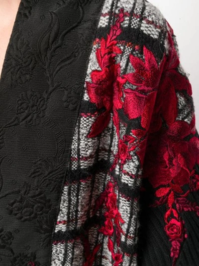 Shop Antonio Marras Flower Embroidery Coat In Red