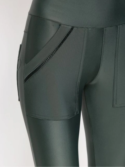 Shop Andrea Bogosian Flared Trousers In Green