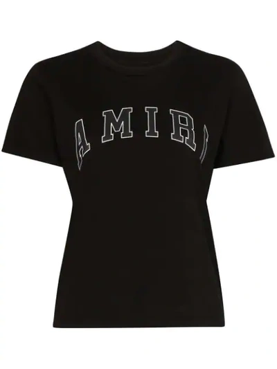 Shop Amiri Logo Printed T-shirt In Black