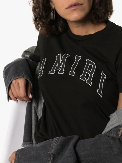 Shop Amiri Logo Printed T-shirt In Black