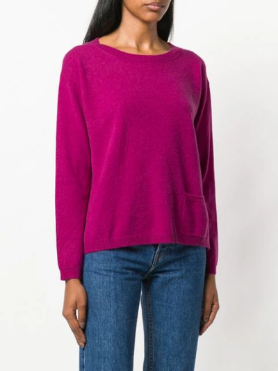 Shop Aspesi Cashmere Fine Knit Sweater - Pink