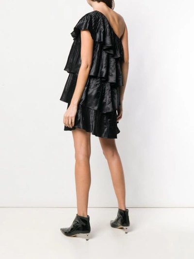 Shop Blugirl Asymmetric Flared Mini Dress - Black