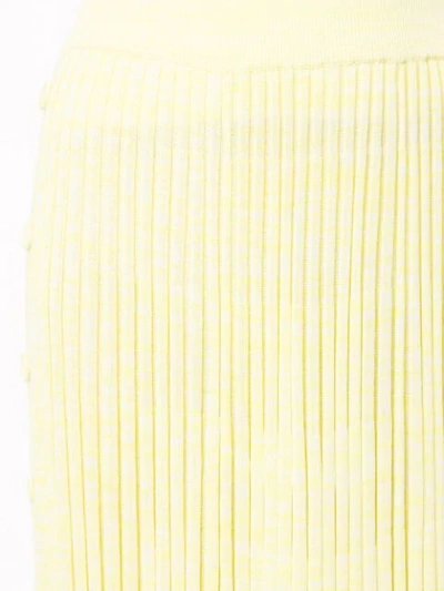 Shop Christopher Esber Pleated Midi Skirt In Yellow