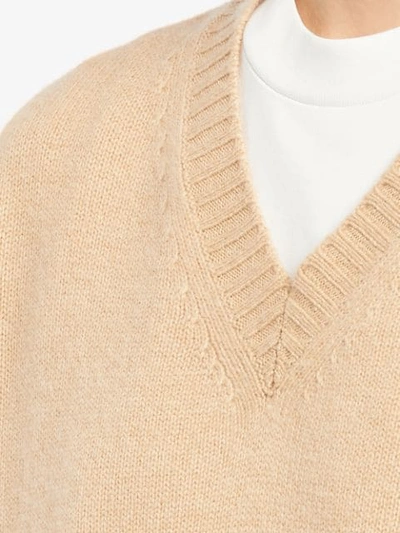 Shop Prada Pullover Mit Cut-outs In Nude