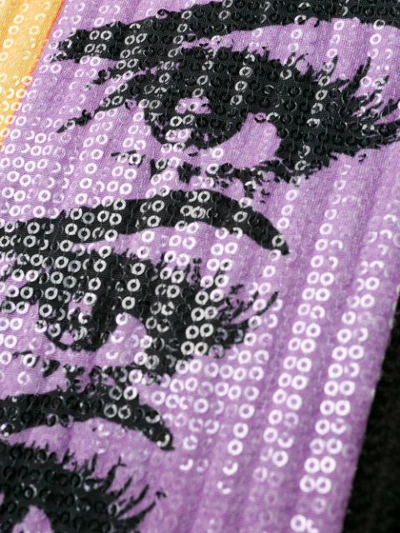 Shop Pinko Sequinned Eye Print Sweater In Z99 Nero Limousine