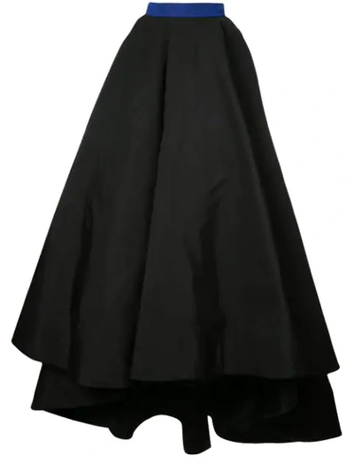 Shop Christian Siriano Full Flared Skirt - Black