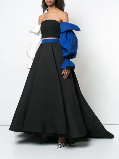 Shop Christian Siriano Full Flared Skirt - Black