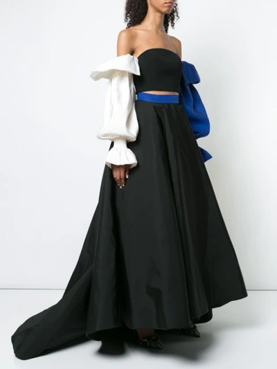 Shop Christian Siriano Full Flared Skirt - Black