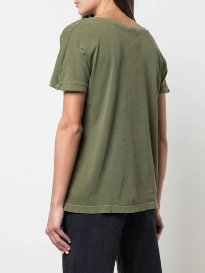 Shop Alex Mill V-neck T-shirt In Green