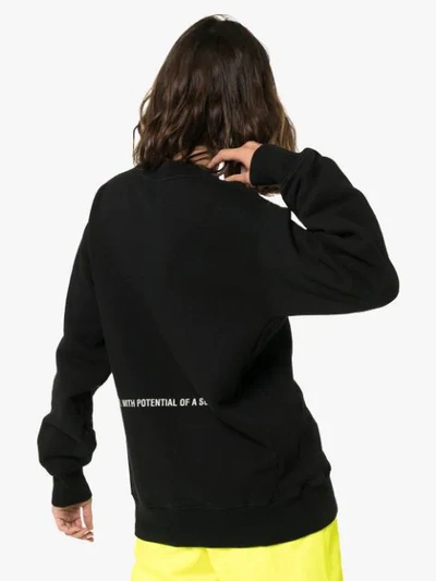 Shop Ambush Logo Print Cotton Sweatshirt In Black