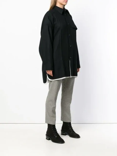 Shop Y's Layered Shirt Jacket In Black