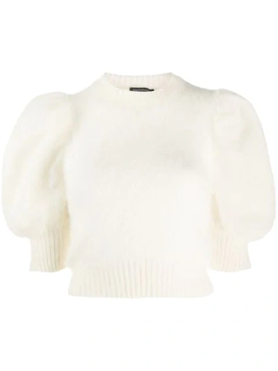 Shop Wandering Short-sleeved Knitted Top In White