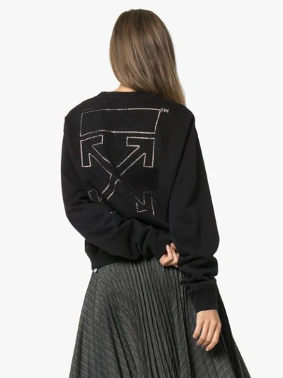 Shop Off-white Embellished Arrows Sweatshirt In Black
