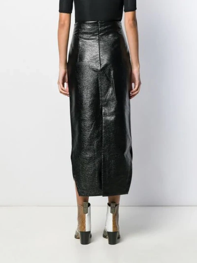 A.W.A.K.E. MODE FITTED MIDI SKIRT - 黑色